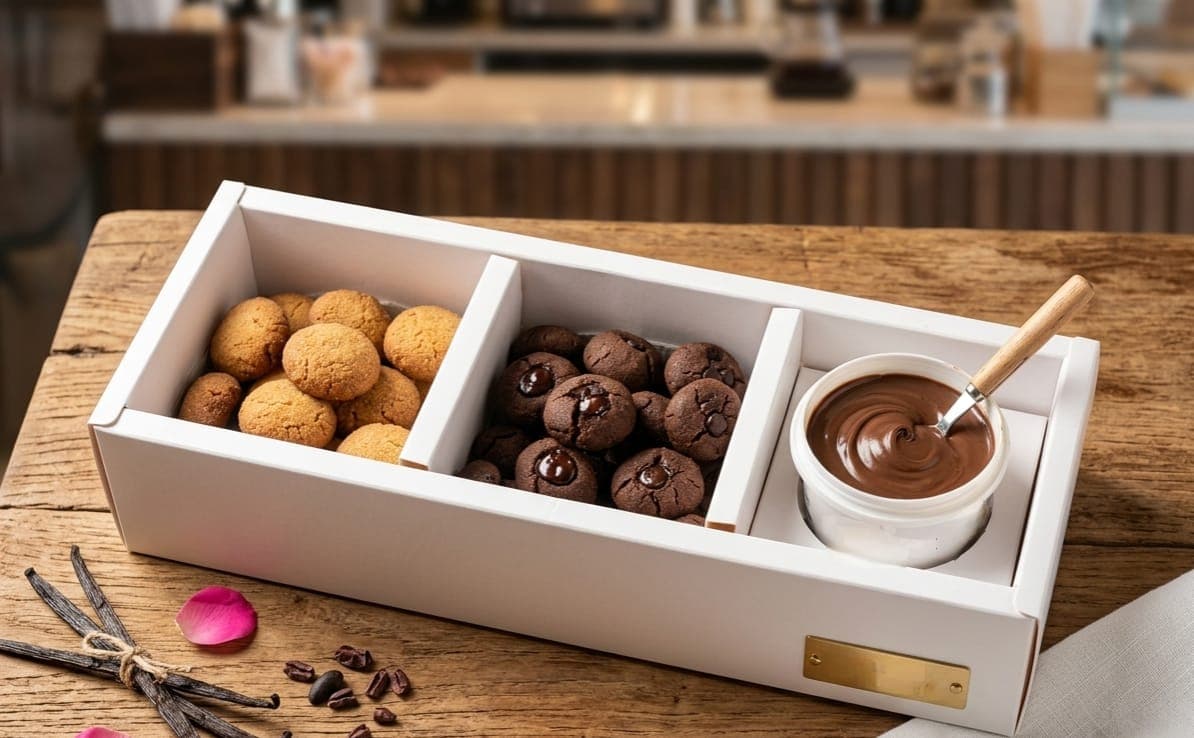 Mini Cookies Box with Date Sauce